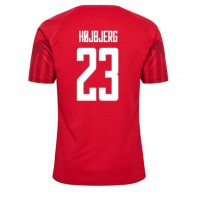 Koszulka piłkarska Dania Pierre-Emile Hojbjerg #23 Strój Domowy MŚ 2022 tanio Krótki Rękaw